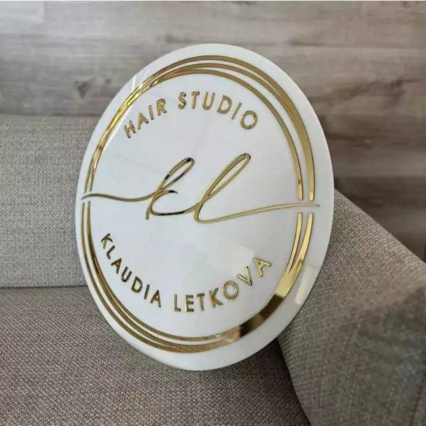 Papan Nama Toko Usaha Akrilik Gold/Custom Akrilik Sign/Custom Papan Nama Akrilik