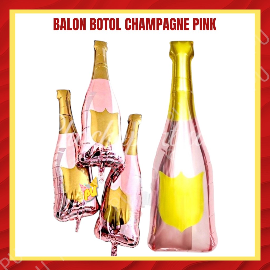 Balon BOTOL PINK / Balon Foil Botol Minuman