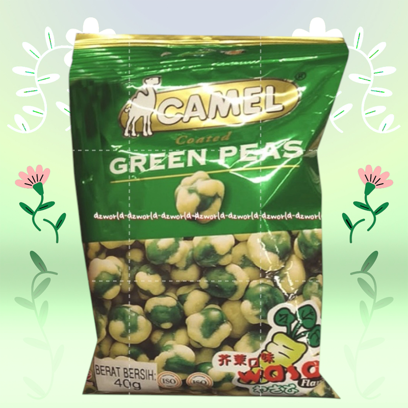 

Camel Green Peas 40gr Makanan Ringan Rendah Lemak Snack Cemilan Kacang Polong Goreng Camels Green Peanut Nut Nuts