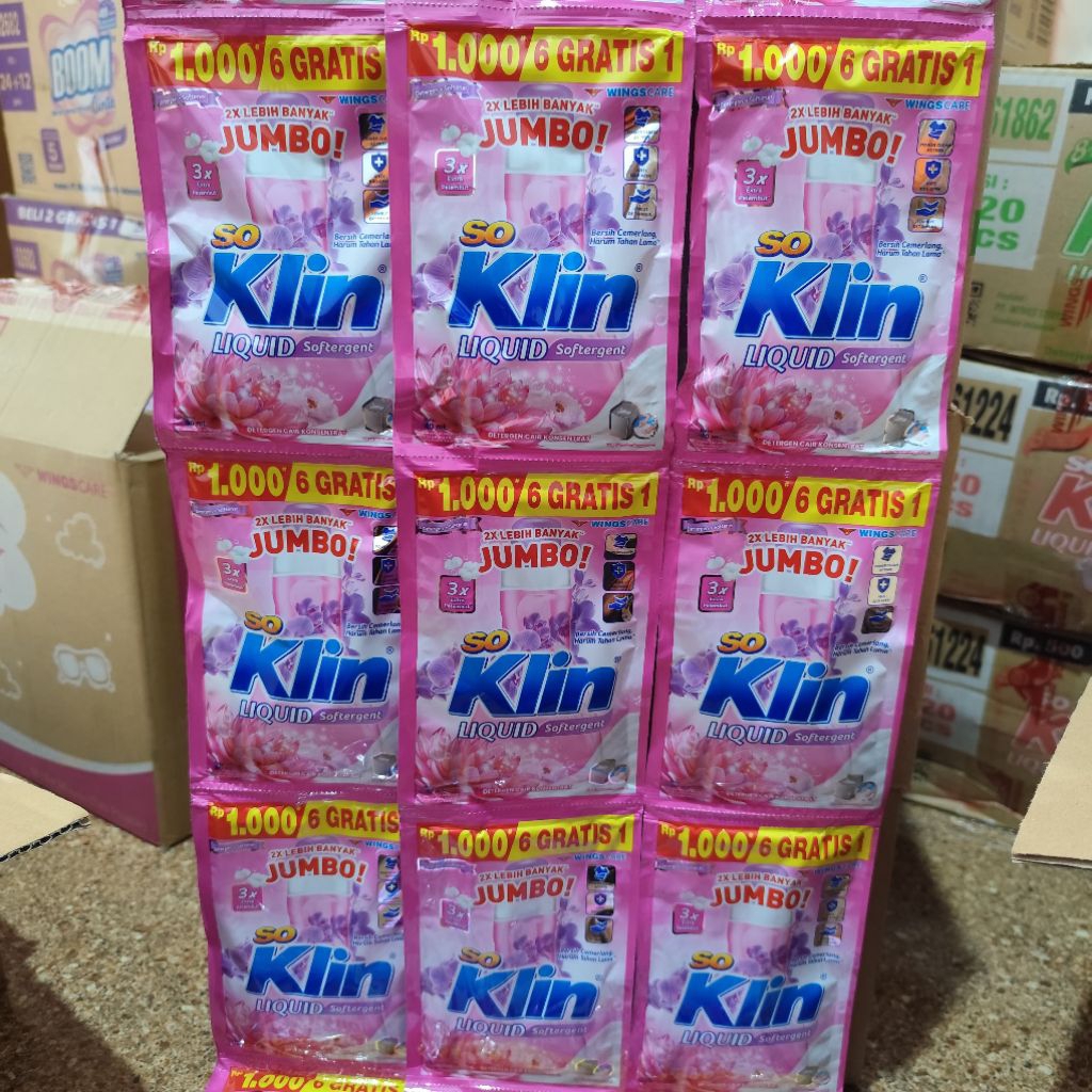 (Isi 7pcs) So Klin Liquid @1000 40ml Kemasan Jumbo Wings care
