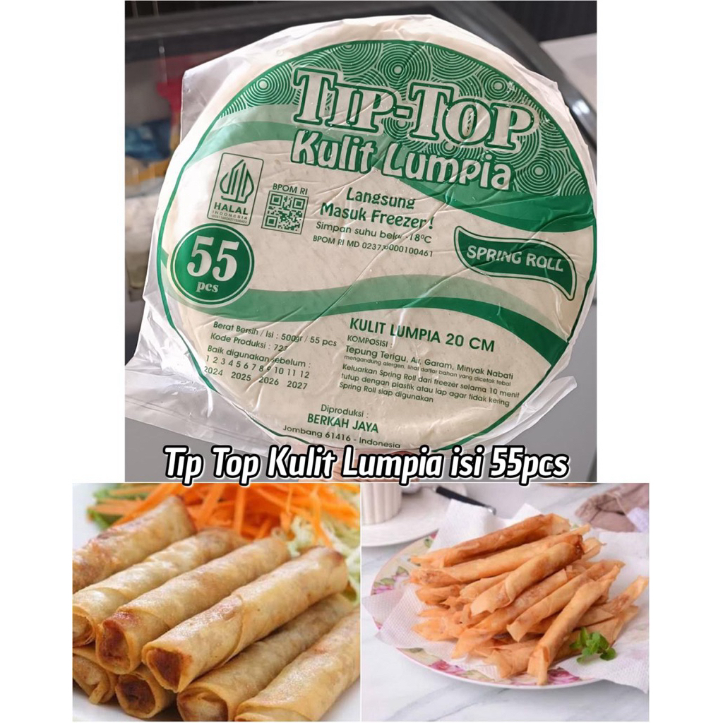 

Kulit Lumpia Tip Top diameter 20cm isi 55 lembar