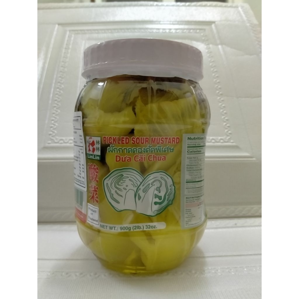 

Lin Lin Pickled Sour Mustard 900 gr. Acar Sawi. Product of Thailand