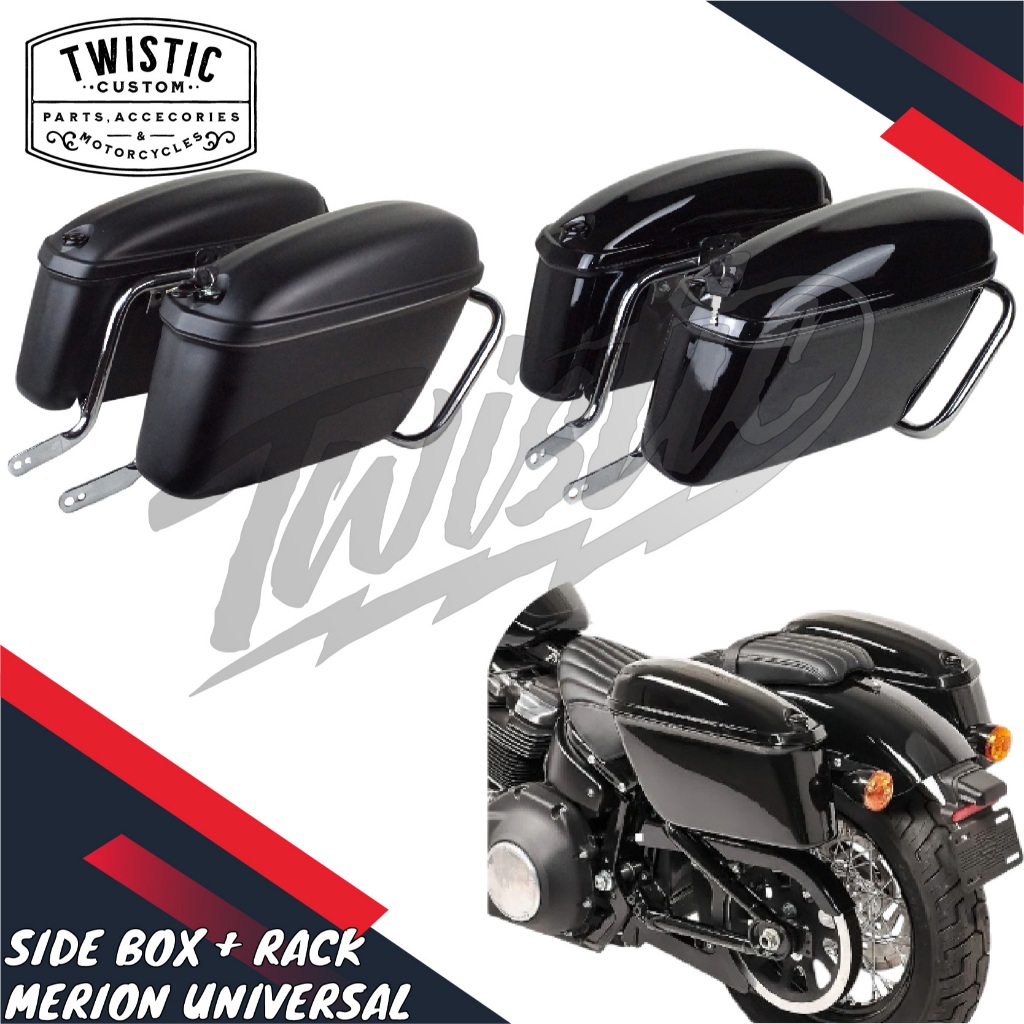 Side Box Side Bag Boks Bracket Rack Tas Samping Pannier Merion Touring Edition Motor Universal Custo