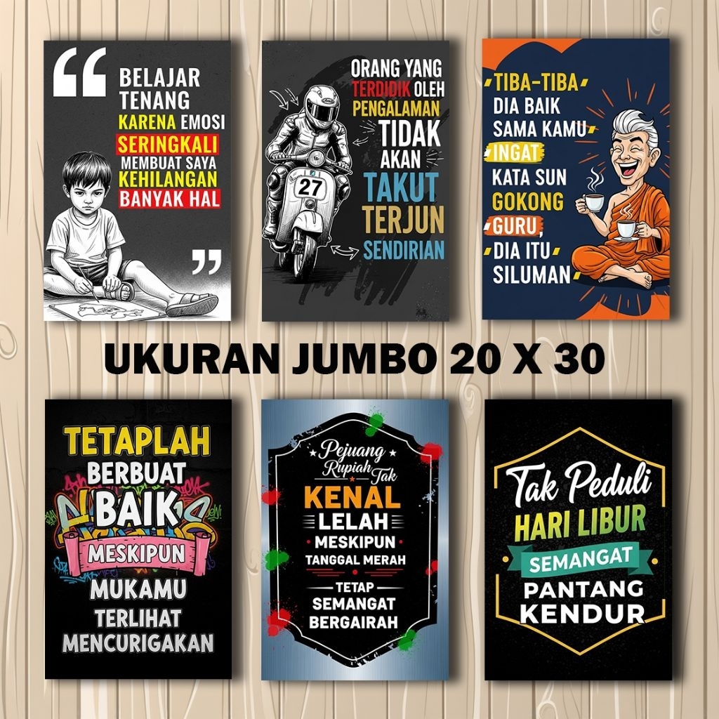 HIASAN DINDING MOTIVASI KATA KATA WALL DECOR KAMAR HIASAN DINDING RUANG KERJA