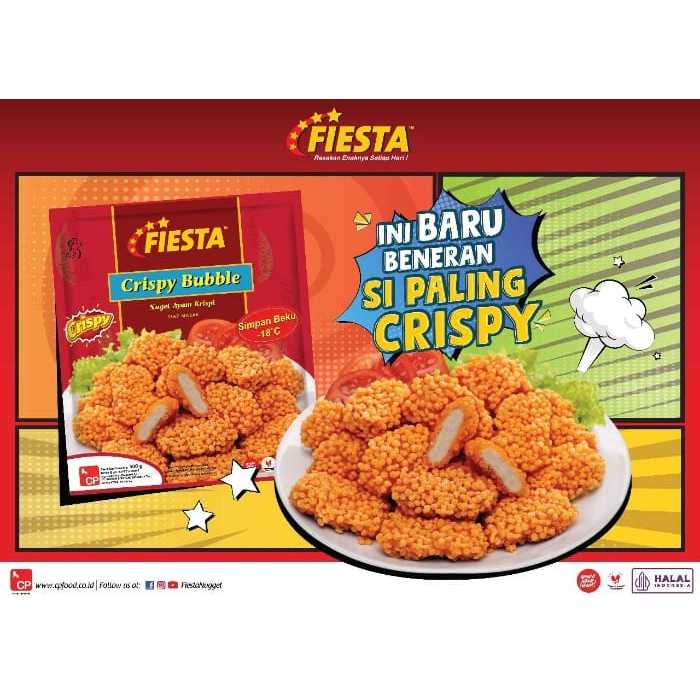

FIESTA CHICKEN NUGGET CRISPY BUBBLE - Fiesta Naget Ayam Crunchy 400gr - Kheiza Frozen