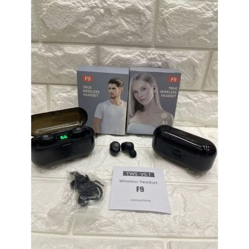 HEADSET/HEADFRE Bluetooth 3.5  F9Earphone bluetooth F9 merupakan earphone