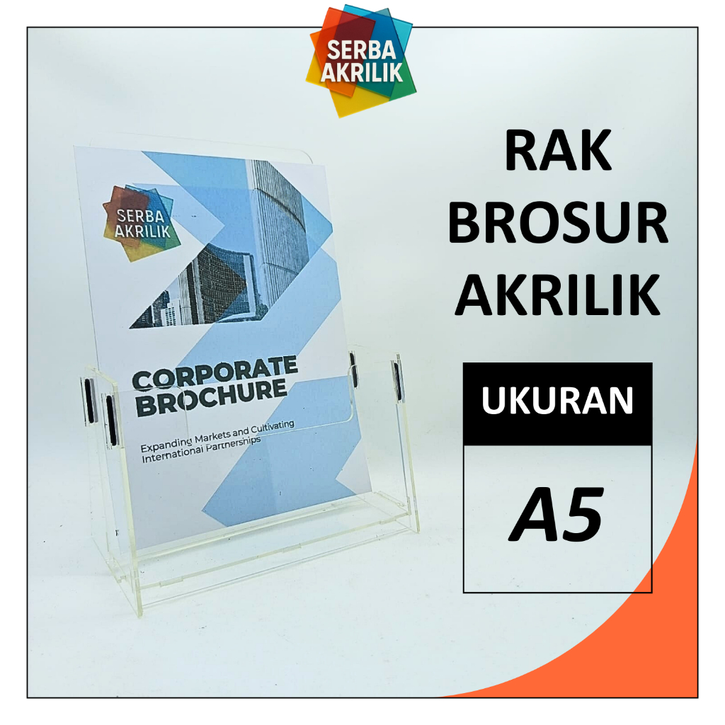 

Rak Brosur Akrilik A5 / Display Menu Meja / Acrylic Flyer Holder