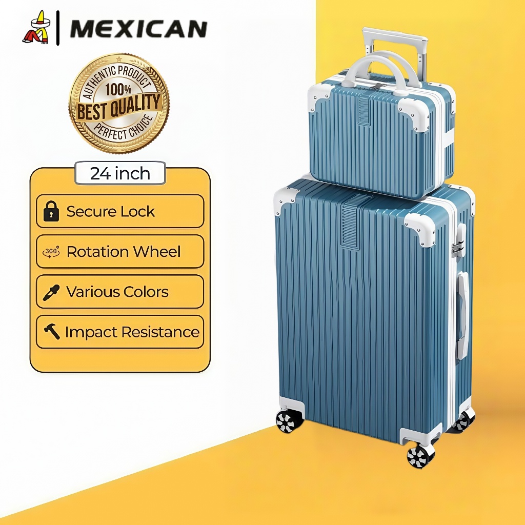 Mexican Koper Kabin 20 Inch Bagasi Tas Koper Besar Anak Perempuan 24 Inch Koper Mini 18 Inch