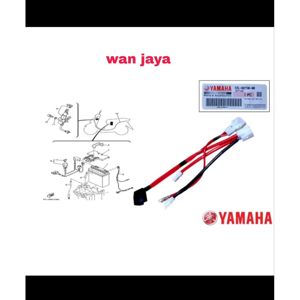 kabel wayar aki plus positif Mio Mio soul 5tl h2150 00 asli original YGP