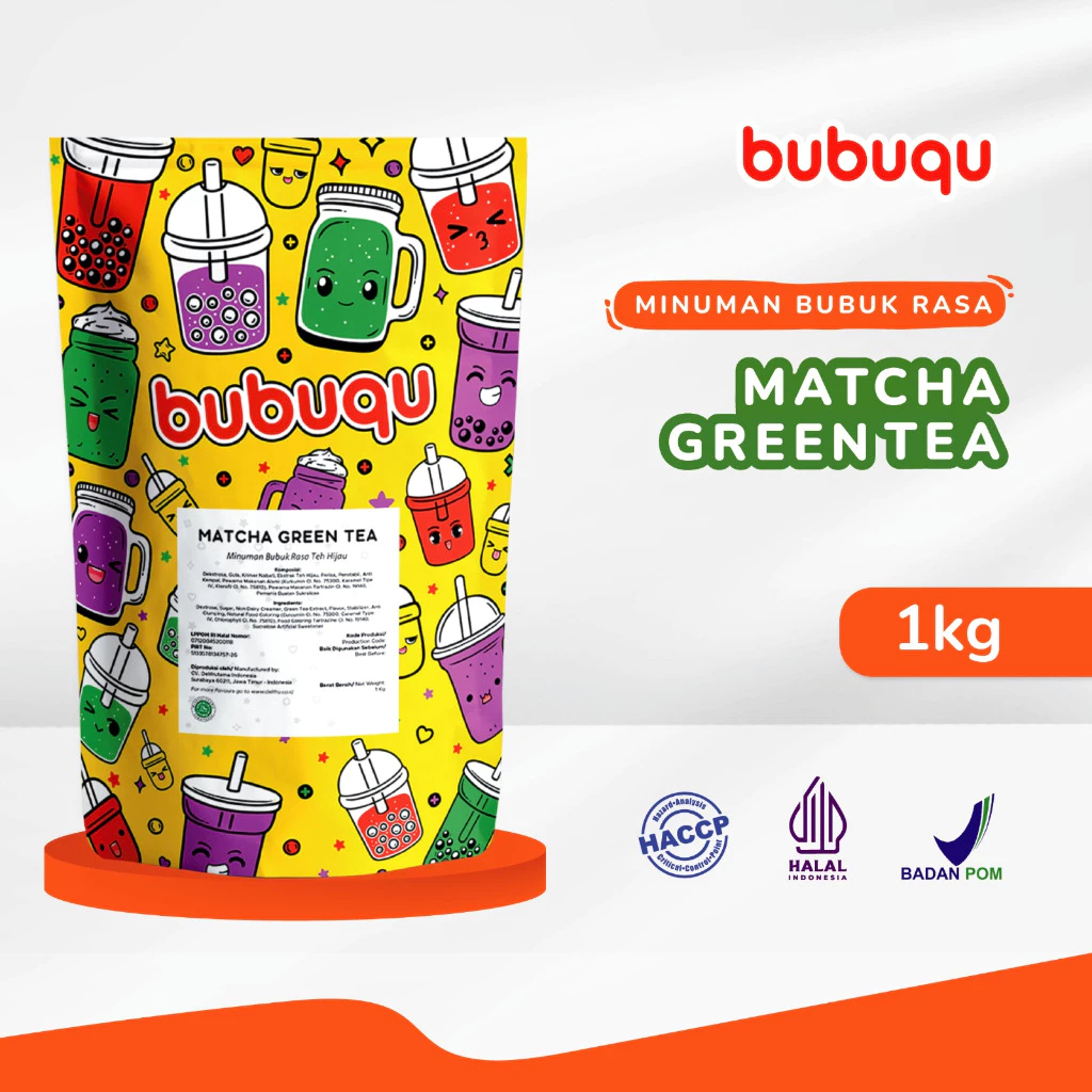 

Bubuqu Minuman Bubuk rasa Matcha Green Tea Latte Premium
