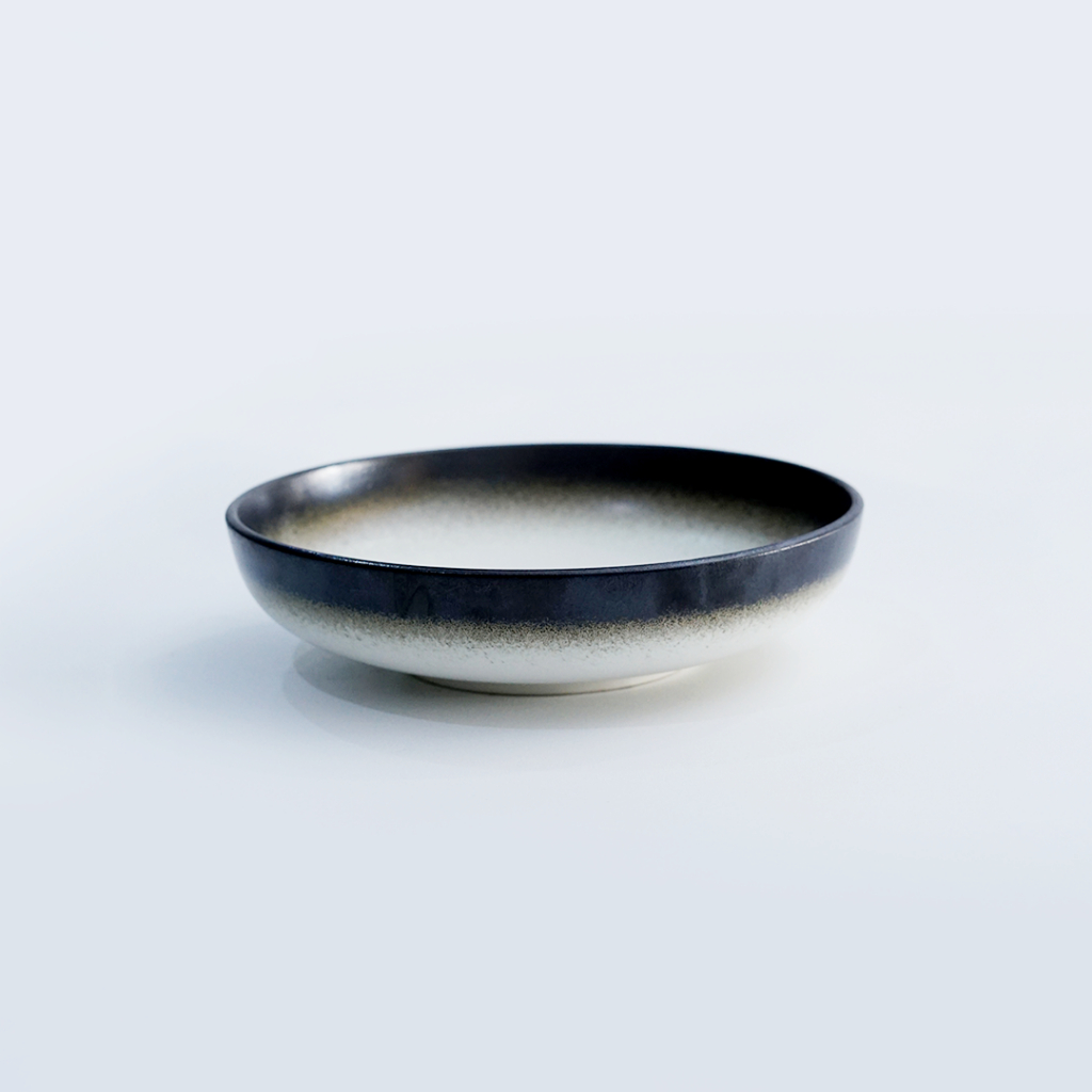Nanza Mangkok Hitam Putih Keramik 23cm / Bowl Chinamon / BQ