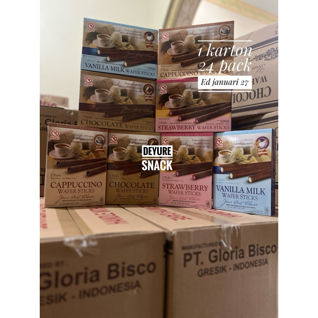 

PagaMart KUGI WAFER STIK 100 Gr KARDUS ISI 24 BOX karton snack hajatan