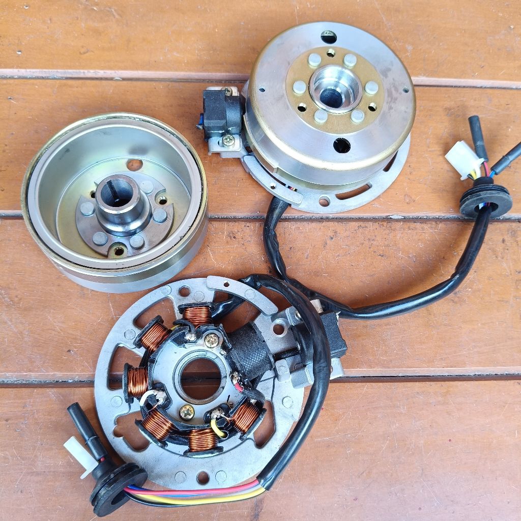 mahnet pengapian RX king kimcil set Magnit spul dudukan ada spul lampu