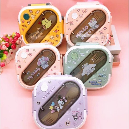 MOMMERESELLER - Lunch box labubu  / Kotak makan karakter lucu / Kotak makan stainless