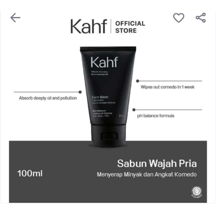 KAHF TRIPLE ACTION OIL & COMEDO DEFENSE 100ML