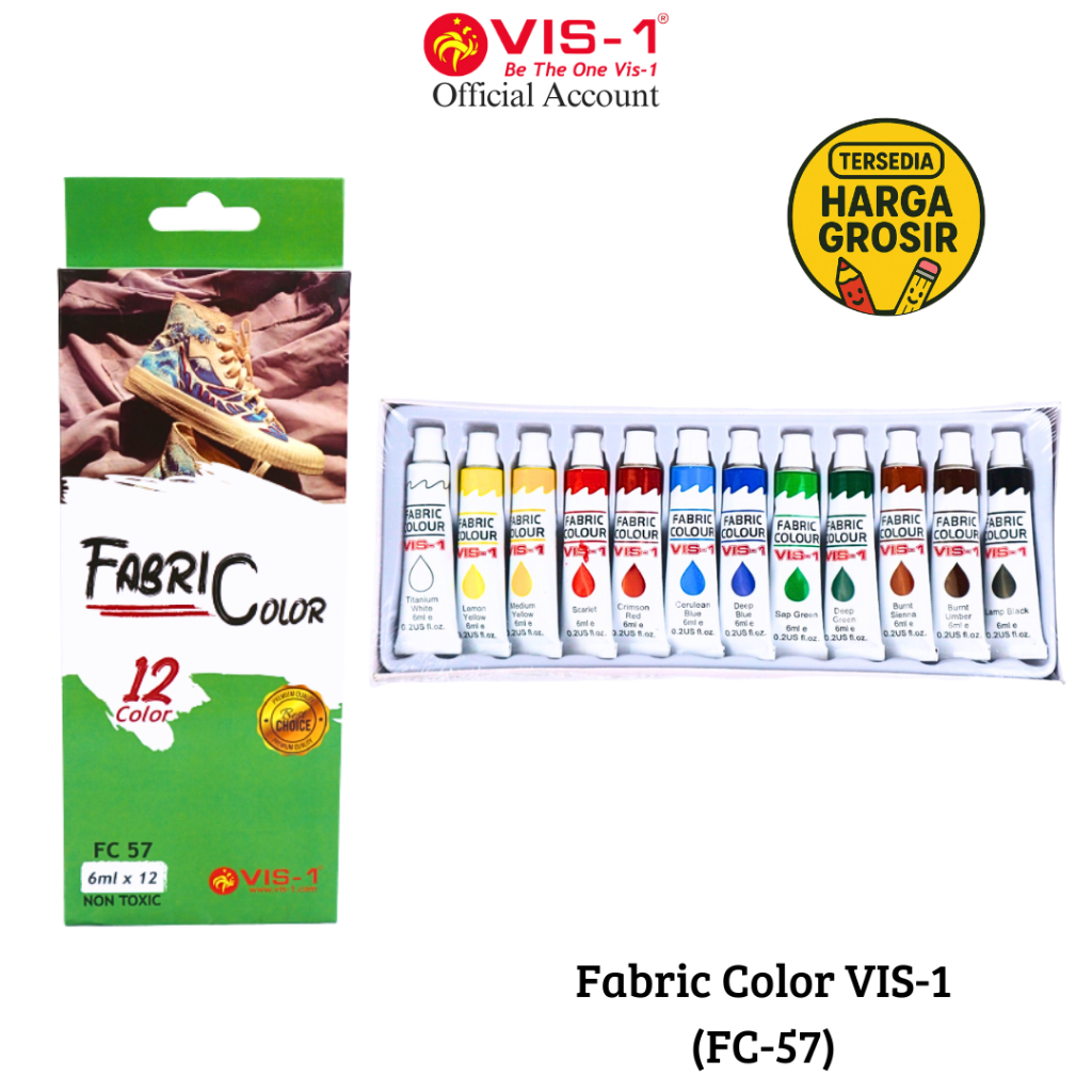 

VIS-1 - Fabric Color FC-57 / Fabric Paint / Cat Baju / Cat Kain