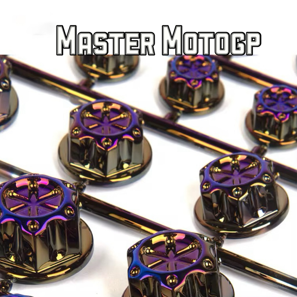 sarung tutup baut probolt motor Set sekrup modifikasi Cover baut flower topi plug warna sepeda motor