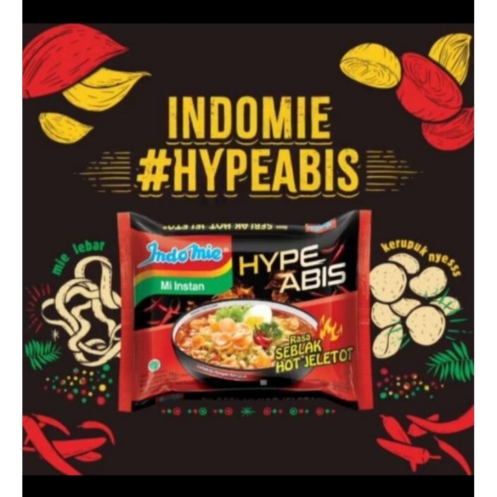 

Indomie seblak hot jeletot hype abis 10 pcs