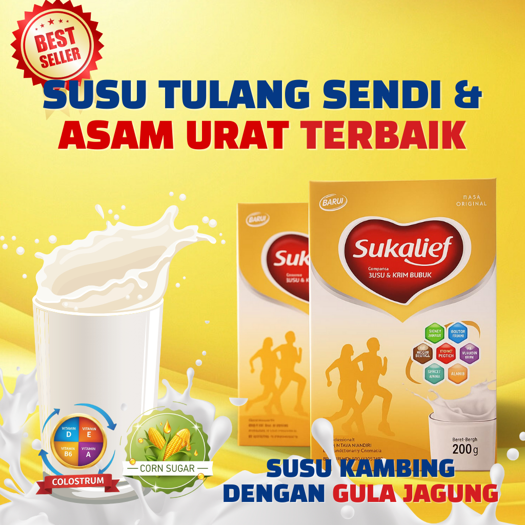 

Atasi Tulang Dan Nyeri Sendi Dengan SUSU KAMBING SUKALIEF ORIGINAL Bahan Susu Serbuk Alami