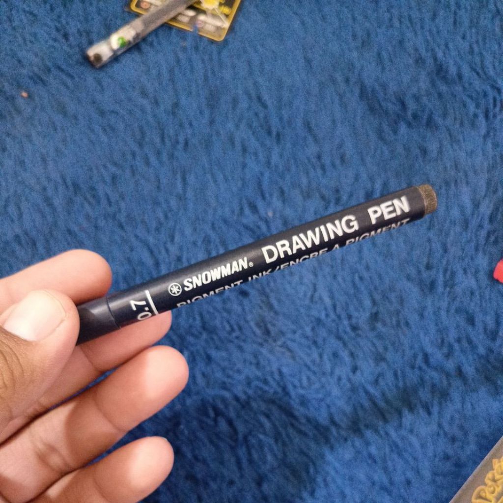 

preloved snowman drawing pen 0.7 black hitam masih layak pakai