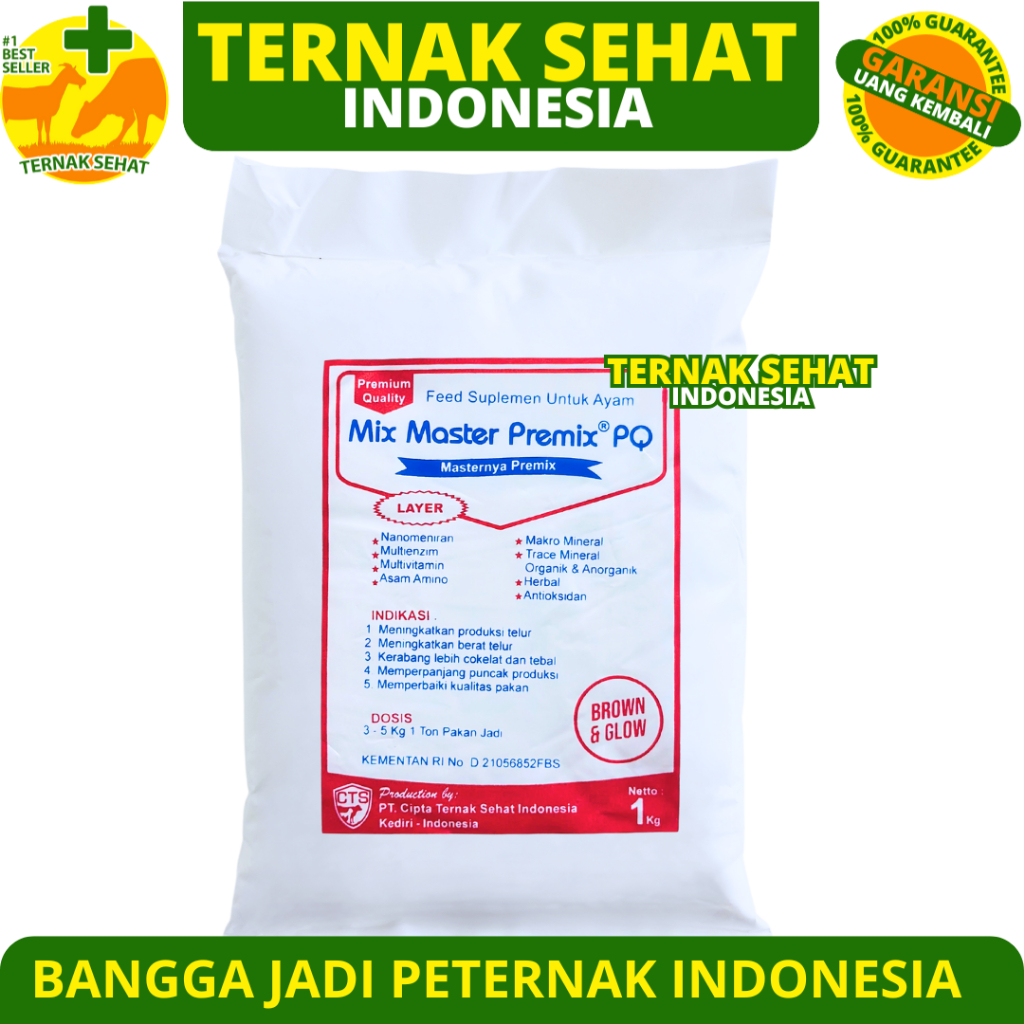 MIX MASTER PREMIX AYAM PETELUR 1 KG - Premix Ayam Petelur Meningkatkan Produksi Telur & Berat Telur
