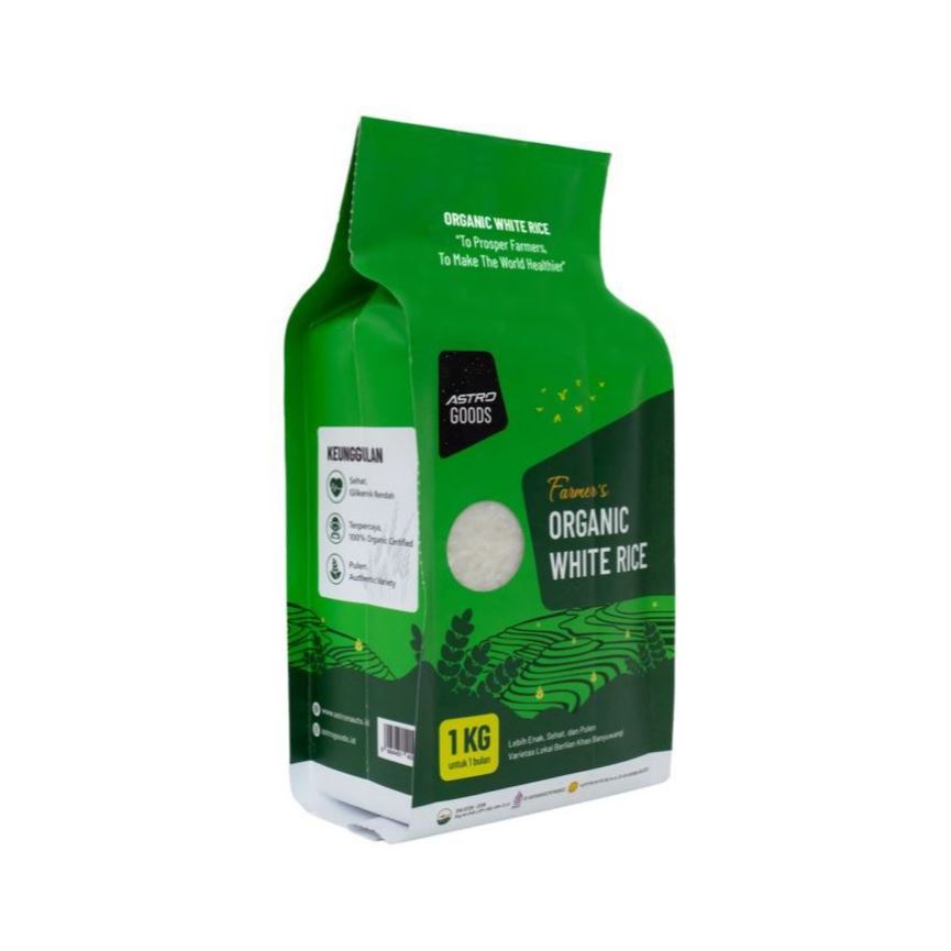 

Farmer's Organic White Rice Astro Goods 1kg Beras Farmer Organic
