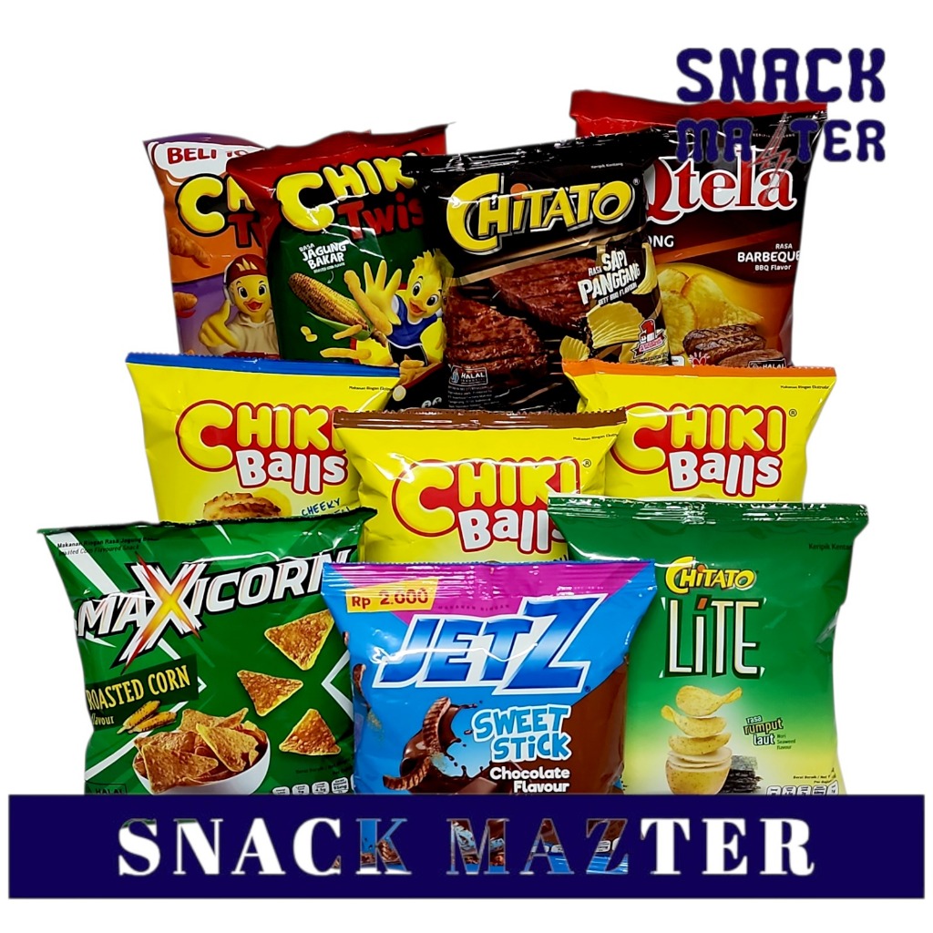 

Aneka Snack Chiki Balls , Chiki Twist , Chitato , Qtela ,Maxicorn