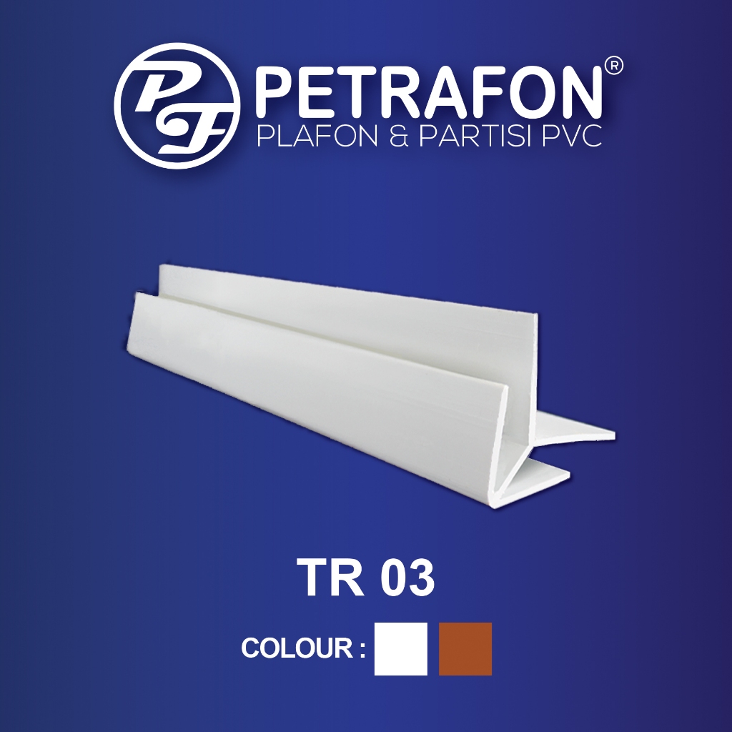 Lis Plafon PVC Type TR 03 - Lis Drop Pvc - Lis Siku Luar Pvc