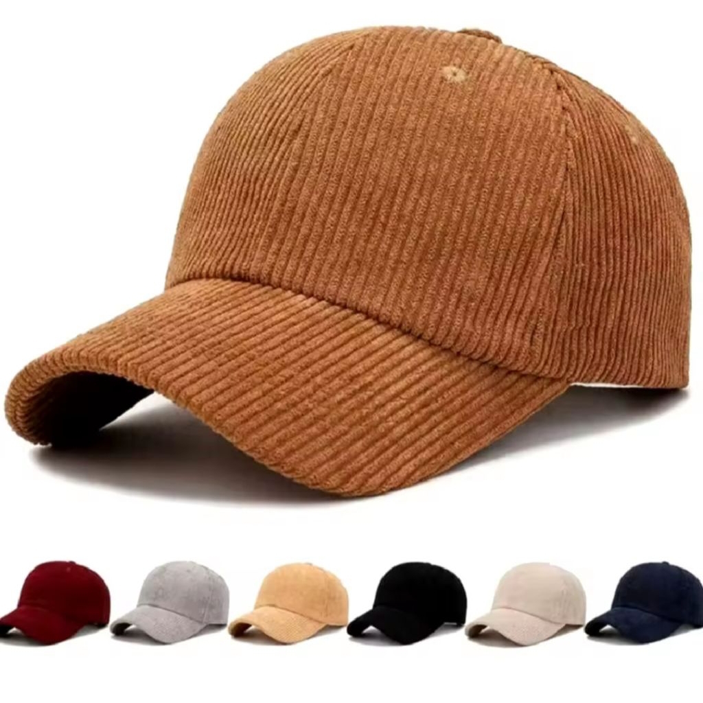 Topi Corduroy | Polo Cap | Topi Pria | Topi Baseball | Topi Corduroy