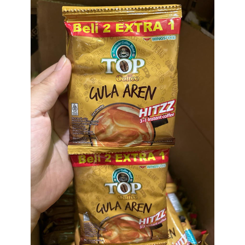 

top coffee gula aren 1 renceng isi 15pcs (grosir)