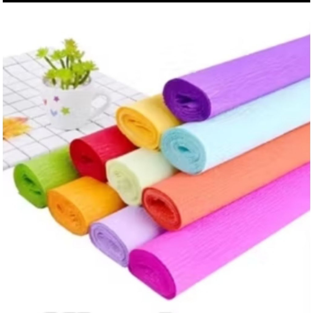 

1 Roll Kertas Crepe-kertas crepe italy kertas crepe import Kertas Bunga