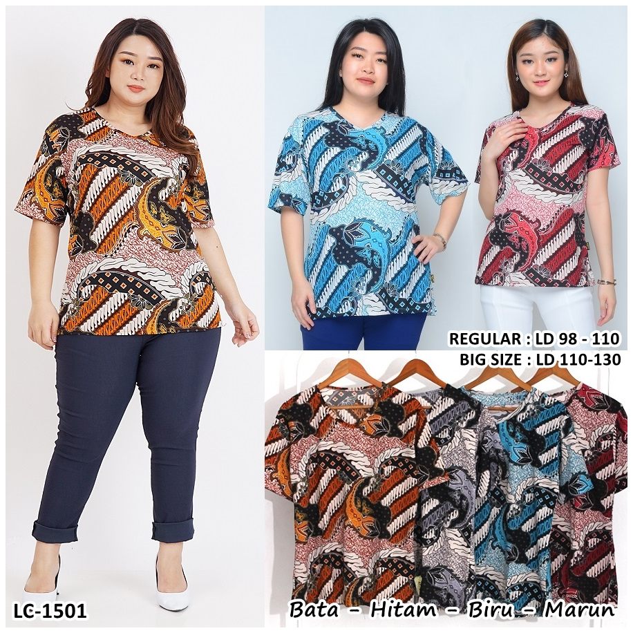 Blouse Batik Wanita / Baju Batik Wanita / Blouse Batik Cewek / Baju Batik Wanita JUMBO BIG SIZE