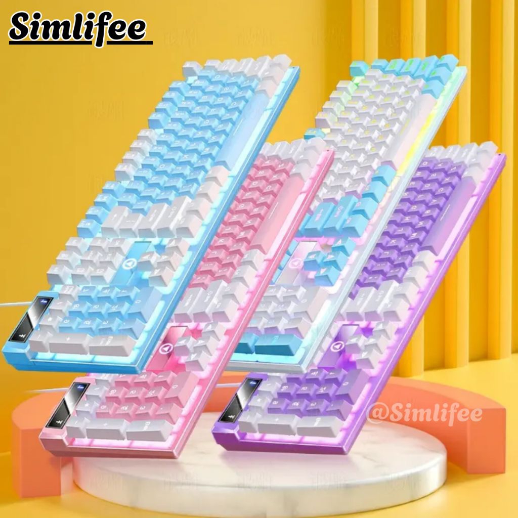 Keyboard Komputer Gaming Mechanical Feeling Keyboard Keyboard Gaming RGB Backlit Cocok Untuk PC/Gami