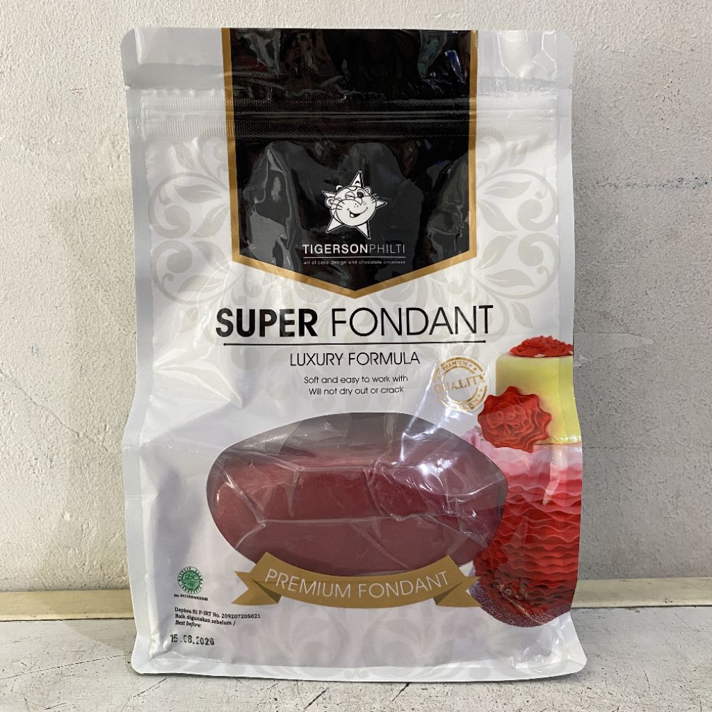 

Tigerson philiti super fondant warna merah 1 kg | fondant merah | super fondant