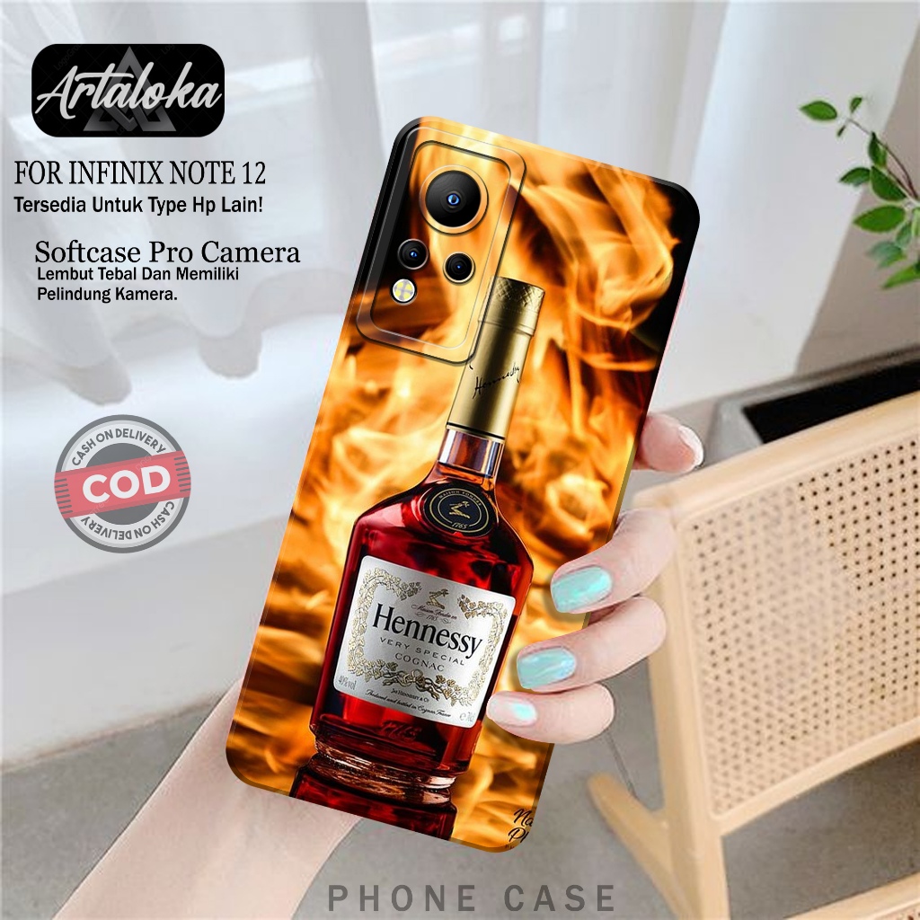 Case Hp Infinix Note 12 Fashion Case Minuman Softcase Infinix Note 12 Silikon TPU Pro Camera Casing 