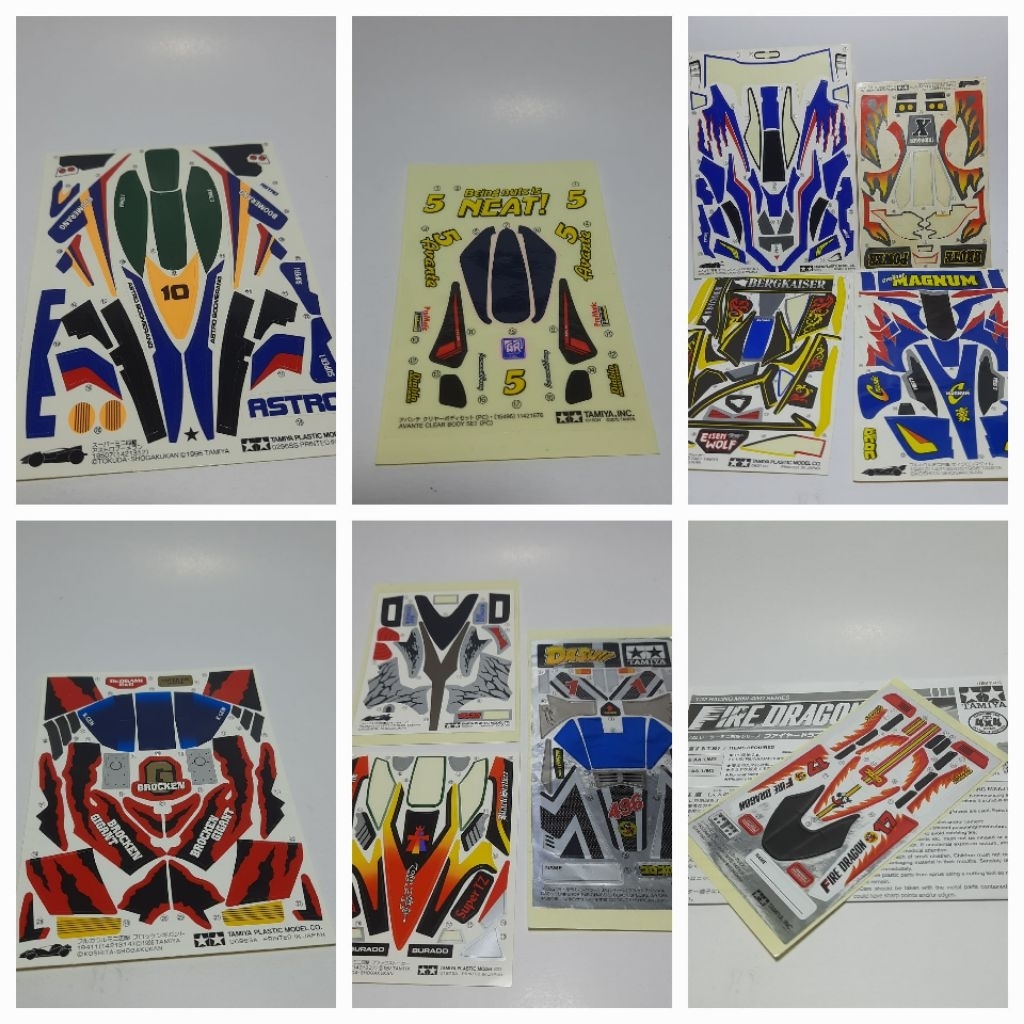 TAMIYA MINI 4WD STIKER ORIGINAL LOOSE KIT TAMIYA