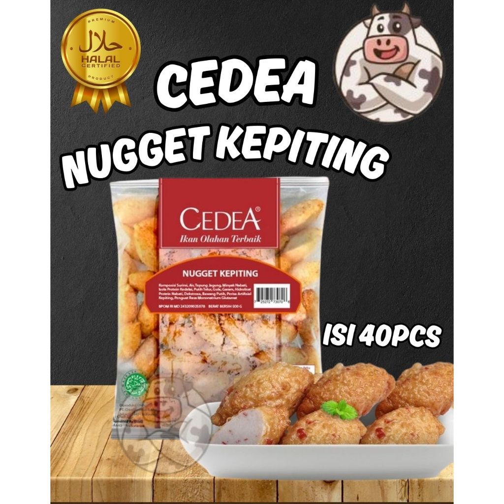 

CEDEA NUGGET KEPITING/ CRAB NUGGET/ NAGET RASA KEPITING 500GR IS 40PCS