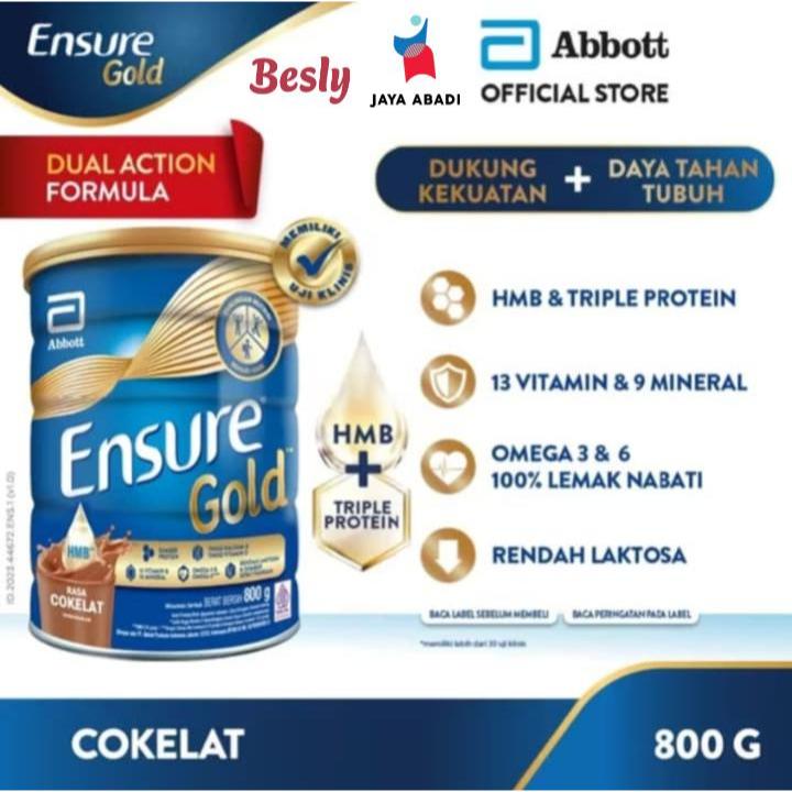 

ENSURE GOLD COKLAT | VANILA, 800gr