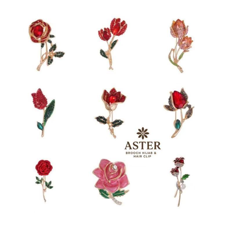 Bros Bunga/Bros Jilbab Bunga/Bros Hijab Aesthetic Cantik/Bros Bunga Mawar/Bros Hijab Premium Elegan