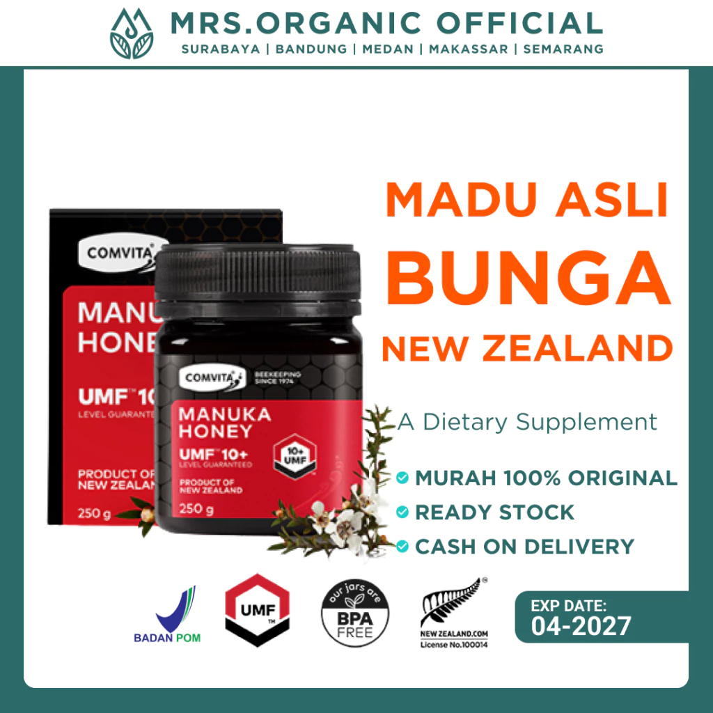 

Comvita Madu Manuka UMF 10+ 250g – MGO Aktif Tinggi | Imun Kuat & Tenggorokan Lega