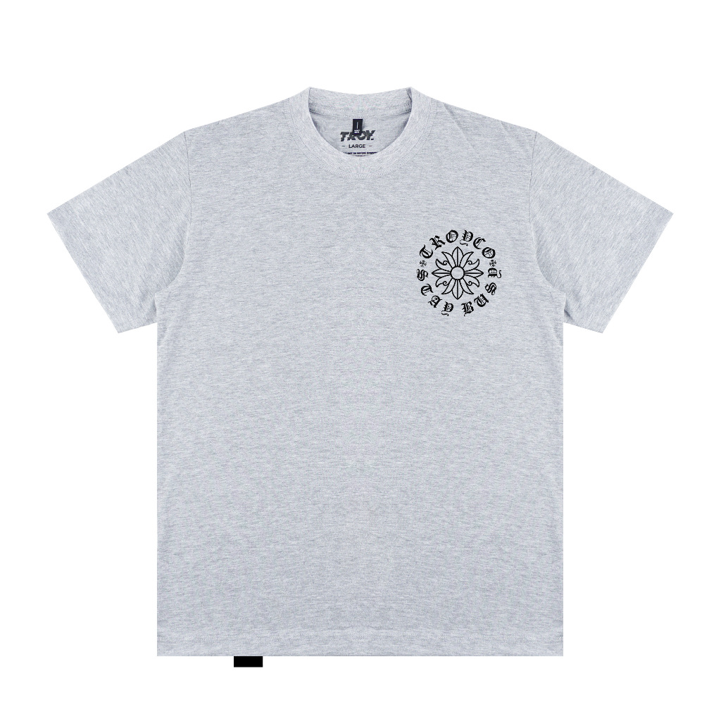 Troy Company Tshirt Grey Misty Sacred Flower - Kaos Lengan Pendek Kaos Abu Misty MTD 3255