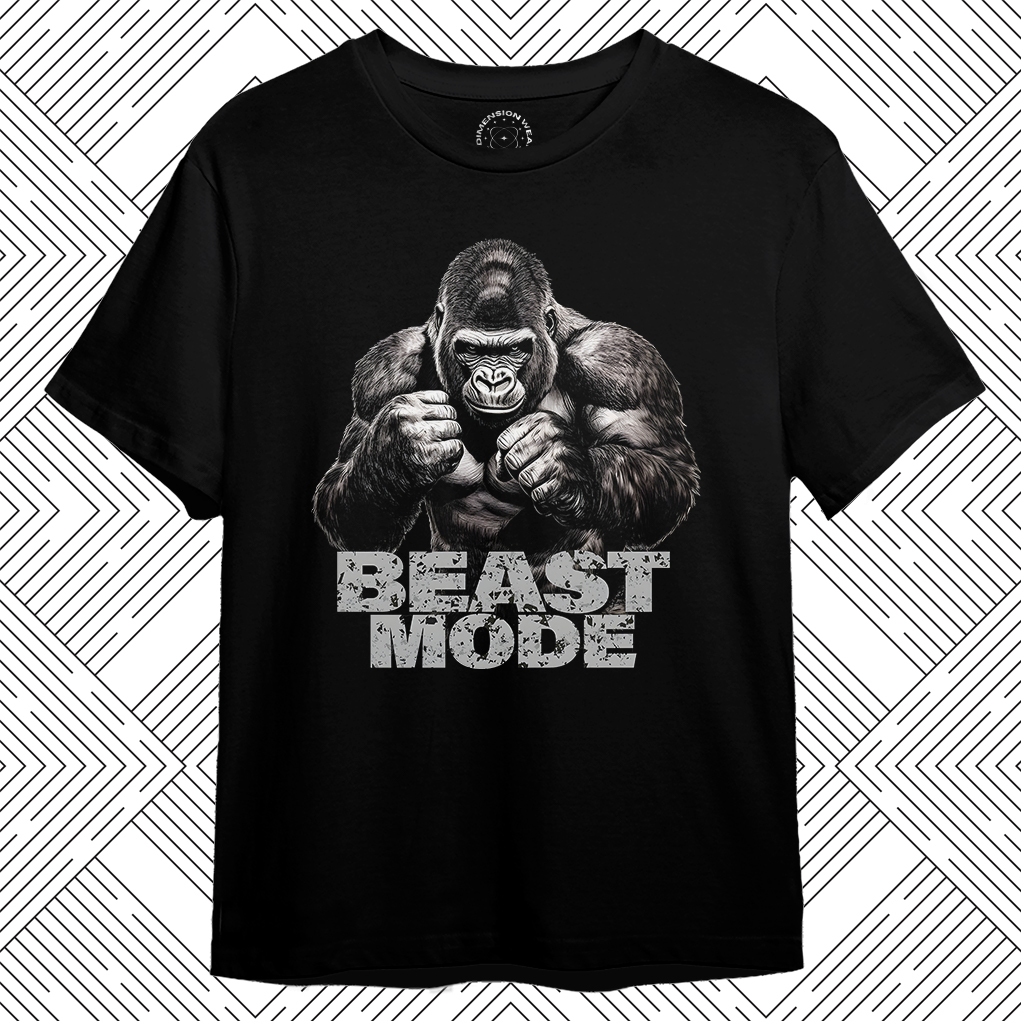 3DimensionWear - Kaos Distro Premium Original 3D Primal Power: Gorilla in Beast Mode - DM1237