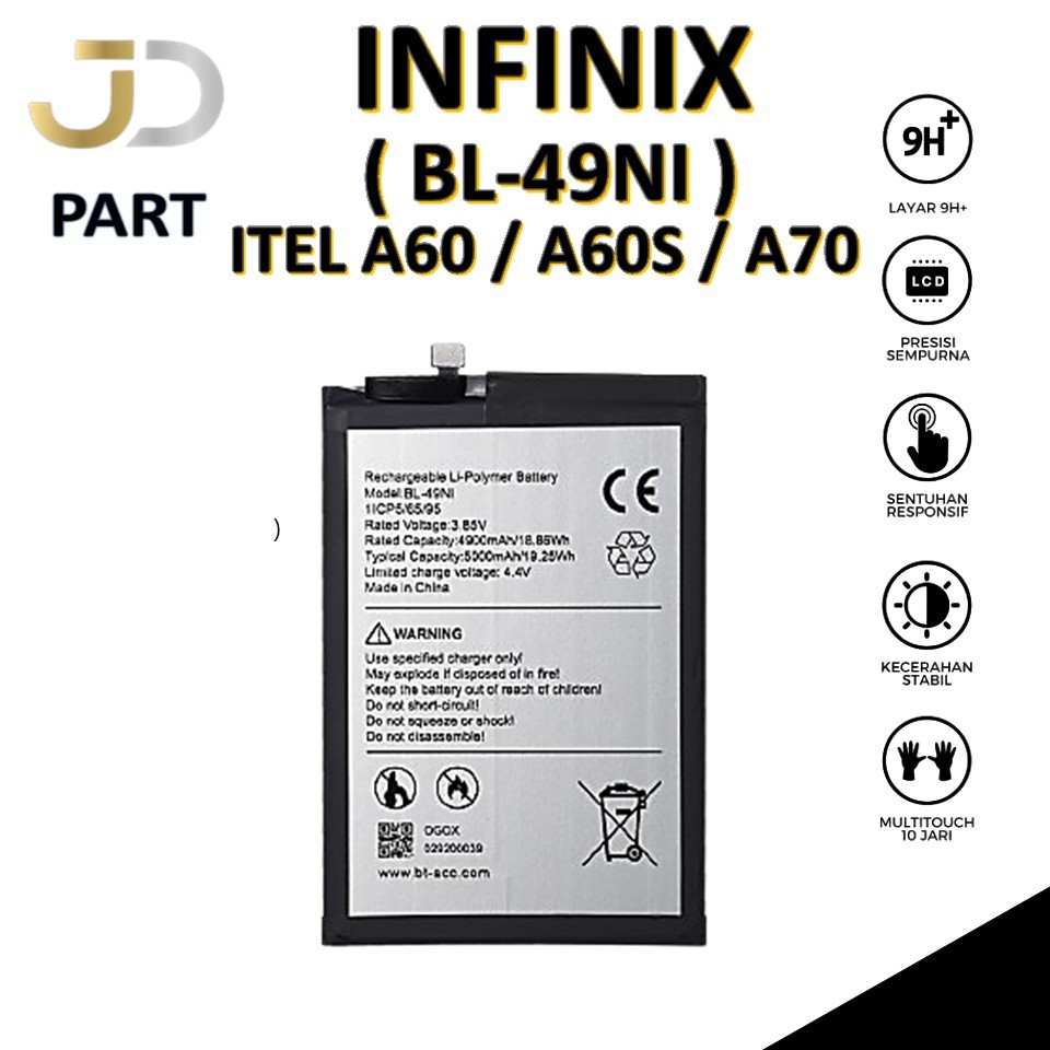 BATERAI INFINIX ITEL BL-49NI / A60 / A60S / A70 Batre Batrai Baterai ORIGINAL 100%