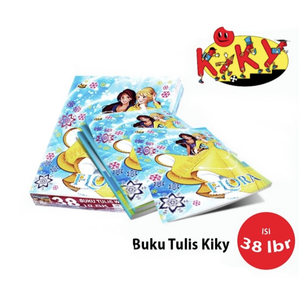 

Buku Tulis Kiky 38 Lembar Kwarto ( 16 X 21 cm ) / Bks ( 10 Pcs )
