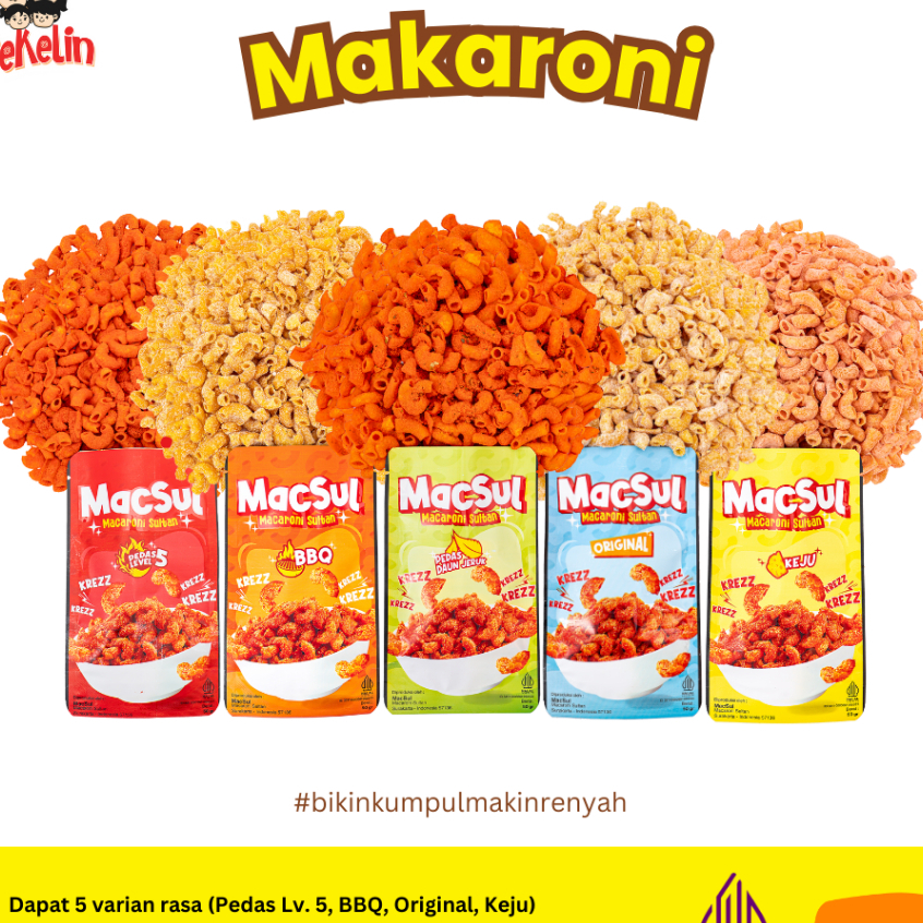 

MACSUL MACARONI SULTAN Berat 50g Makaroni Renyah Halal