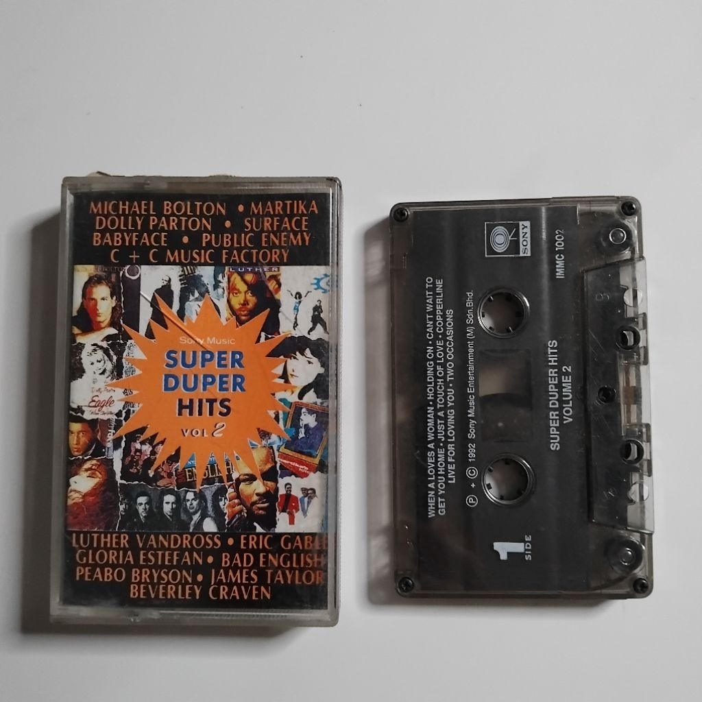 Kaset Super Dupet Hits Kompilasi 2 Martika Gloria Estefan Peabo Bryson Dolly Parton Public Enemy Mic