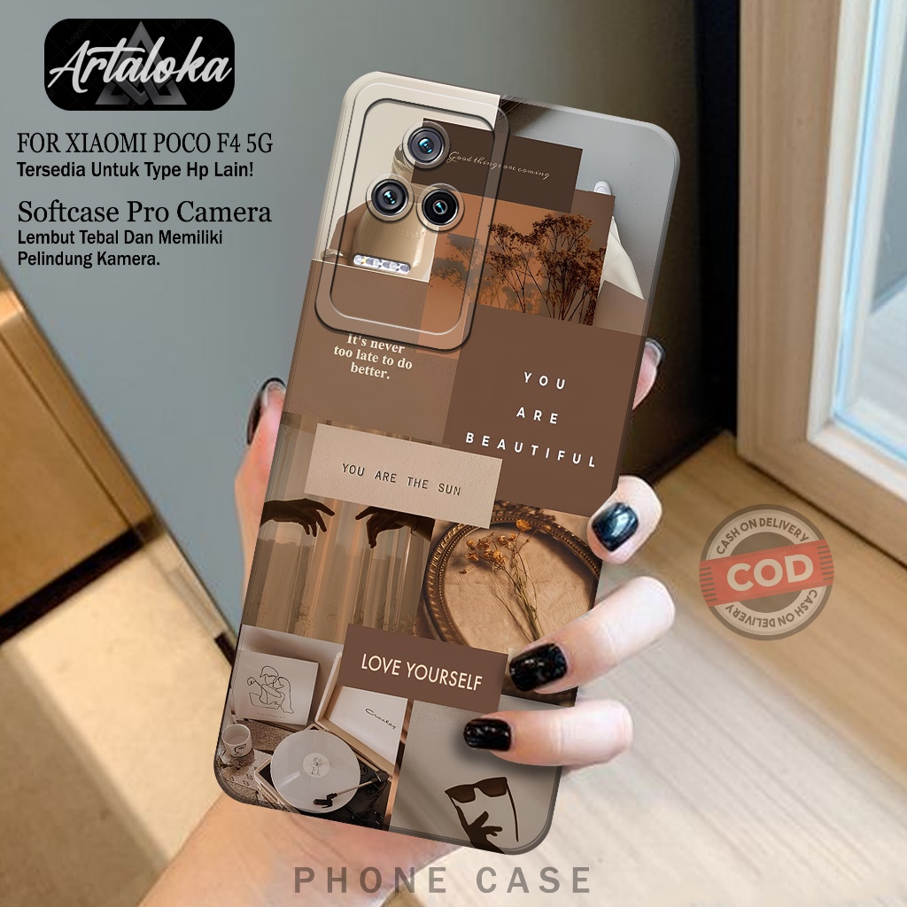 Softcase Hp Xiaomi Poco F4 5G Fashion Case Aesthetic Case Poco F4 5G Silikon TPU Pro Camera Casing P