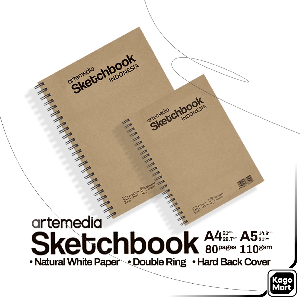 

Artemedia Sketchbook Spiral Binding A5 A4 Buku Sketsa