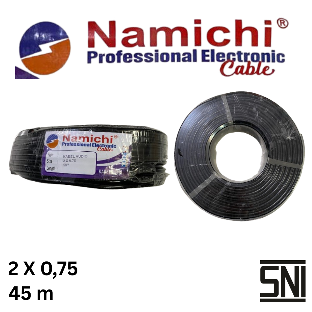 Kabel Namichi 2 X 0,75 (45 METER) Kabel Audio Serabut - Kabel Listrik Serabut Audio