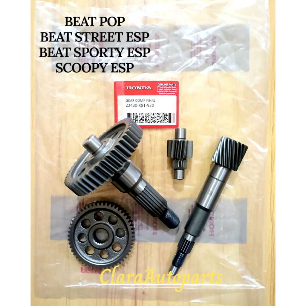 GIGI RASIO SET BEAT POP STREET SPORTY SCOOPY ESP K81 GEAR RASIO ASSY BEAT POP STREET SPORTY SCOPPY E
